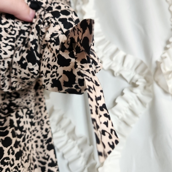 Rebecca Taylor Hidden Leopard Poplin Top sz Medium - Picture 8 of 9